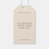 Étiquette de cadeau de bougie moderne simple (Dos)