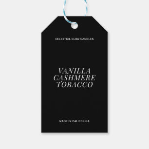 Étiquette de cadeau de bougie moderne simple