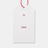 Étiquette de cadeau de brebis agneau Santa (Dos)