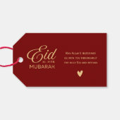 Étiquette de cadeau de calligraphie arabe Luxe Eid (Dos (Horizontal))