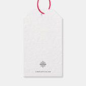 Étiquette de cadeau de calligraphie de Noël minima (Dos)