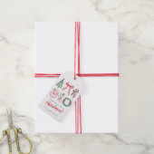 Étiquette de cadeau de calligraphie de Noël minima (Avec de la ficelle)