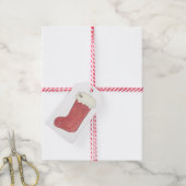 Étiquette de cadeau de chaussette de Noël (Avec de la ficelle)