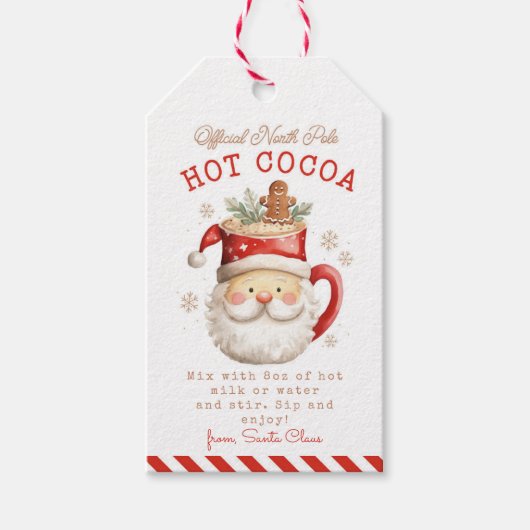 Étiquette de cadeau de chocolat chaud officiel du (Devant)