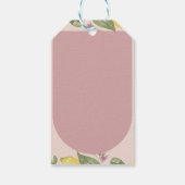 Étiquette de cadeau de citron rose (Dos)