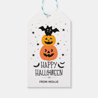 Étiquette de cadeau de citrouille de classe Hallow
