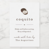 Étiquette de cadeau de Coquito fait maison (Étiquettes simples)