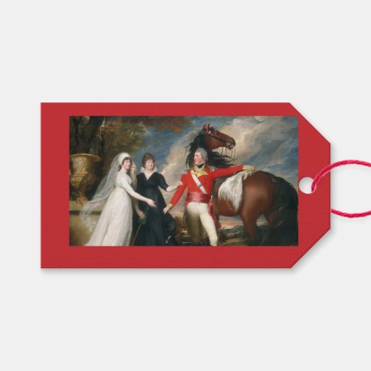 Étiquette de cadeau de design vintage (Devant (Horizontal))