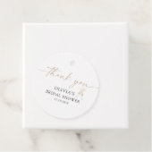 Étiquette de cadeau de douche de mariage moderne (En situation)