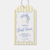 Étiquette de cadeau de douche de mariée au citron (Devant)