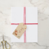 Étiquette de cadeau de douche de mariée, bicyclett (Avec de la ficelle)