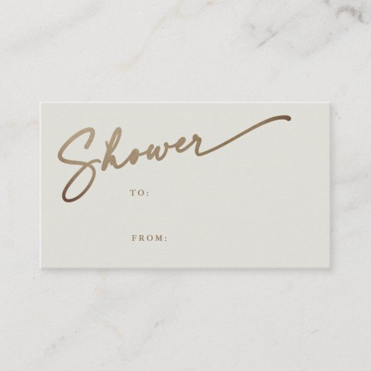 Étiquette de cadeau de douche de mariée de mariage (Devant)