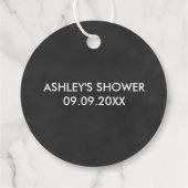 Étiquette de cadeau de douche de mariée de Mlle à  (Dos)