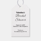 Étiquette de cadeau de douche de mariée minimalist (Devant)
