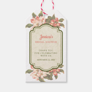 Étiquette de cadeau de douche de mariée Vintage Ap