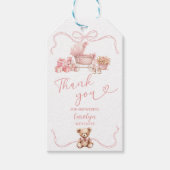Étiquette de cadeau de douche pour bébé, voiture b (Devant)