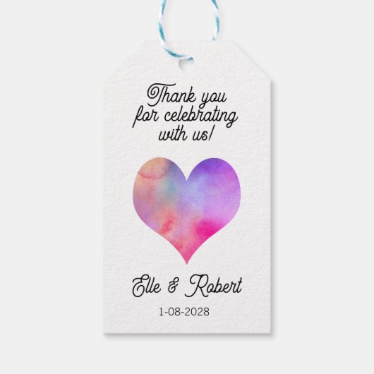 Étiquette de cadeau de faveur (Dos)