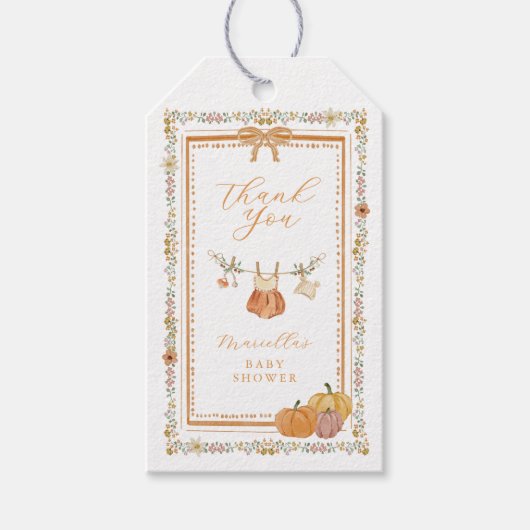 Étiquette de cadeau de faveur de Baby Shower Boho  (Devant)