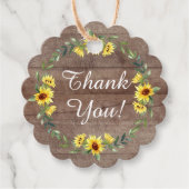 Étiquette de cadeau de faveur de bapteme champêtre (Devant)