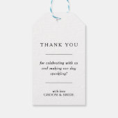 étiquette de cadeau de faveur de mariage (Dos)