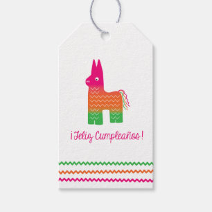 Étiquette de cadeau de Feliz Cumpleanos