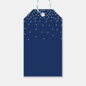 Étiquette de cadeau de fête à points de confettis (Dos)