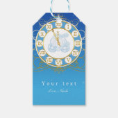 Étiquette de cadeau de fête bleu presque minuit Ce (Devant)
