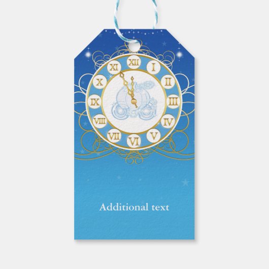 Étiquette de cadeau de fête bleu presque minuit Ce (Dos)