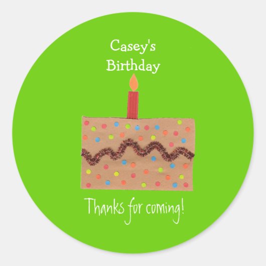 Étiquette de cadeau de fête d'anniversaire (Devant)