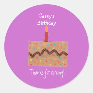 Étiquette de cadeau de fête d'anniversaire