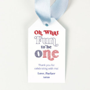 Étiquette de cadeau de fête d'anniversaire de 1 an