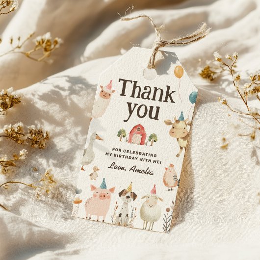 Étiquette de cadeau de fête d'anniversaire pour an