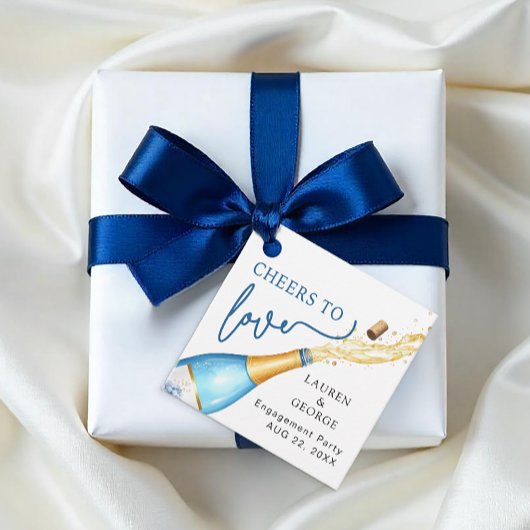 Étiquette de cadeau de fête de fiançailles « À la