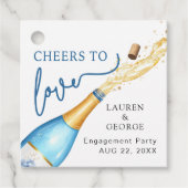 Étiquette de cadeau de fête de fiançailles à l'amo (Devant)