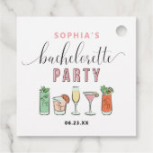 Étiquette de cadeau de fête de fiançailles Cocktai (Dos)
