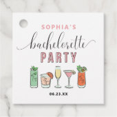 Étiquette de cadeau de fête de fiançailles Cocktai (Devant)