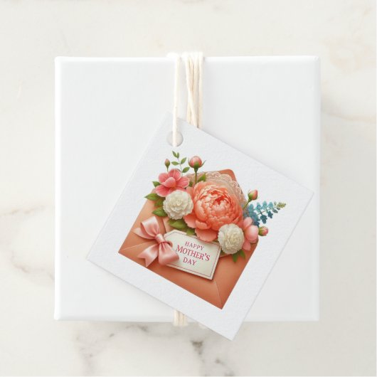 Étiquette de cadeau de fête des mères (En situation)