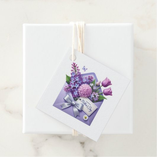 Étiquette de cadeau de Fête des Mères (En situation)