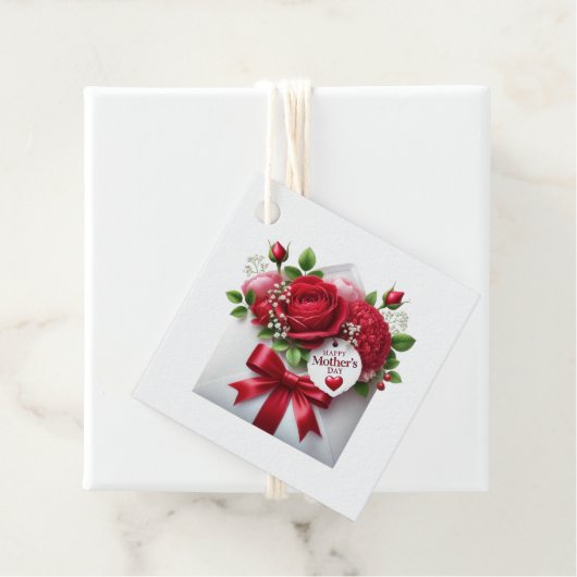 Étiquette de cadeau de fête des mères (En situation)