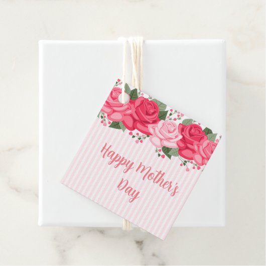 Étiquette de cadeau de fête des mères heureuse (En situation)