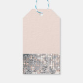 Étiquette de cadeau de fête Glam Chic Paillettes S (Dos)