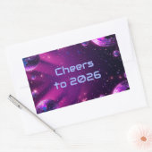 Étiquette de cadeau de fête Neon Chrome Y2K | Auto (Enveloppe)