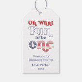 Étiquette de cadeau de fête pour 1er anniversaire (Devant)