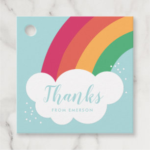 Étiquette de cadeau de fête pour enfants Merci arc