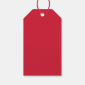 Étiquette de cadeau de fête rouge à découpe modern (Dos)