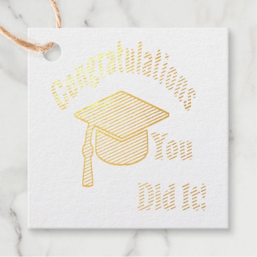 Étiquette de cadeau de fin d'études (Devant)