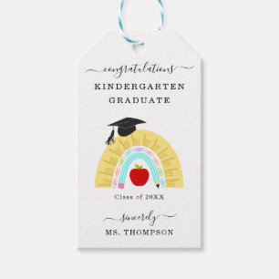 Étiquette de cadeau de fin d'études maternelle / j