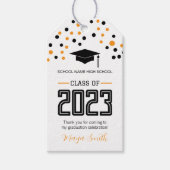 Étiquette de cadeau de fin d'études simple moderne (Devant)