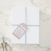 Étiquette de cadeau de fleur de magnolia rose, per (Avec de laficelle)