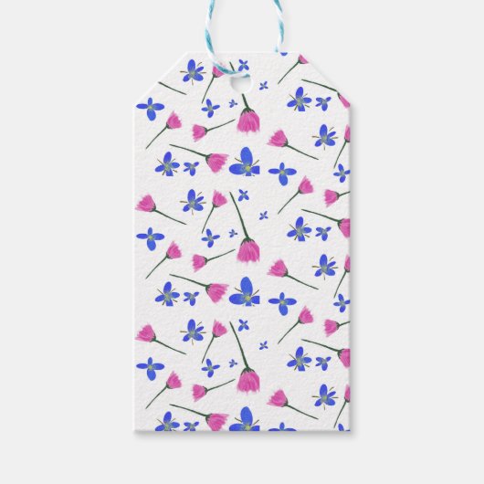 Étiquette de cadeau de fleurs fraîchement coupées (Devant)